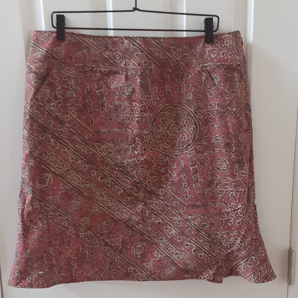 Peruvian Connection Pima Cotton Skirt with Fluted Hem